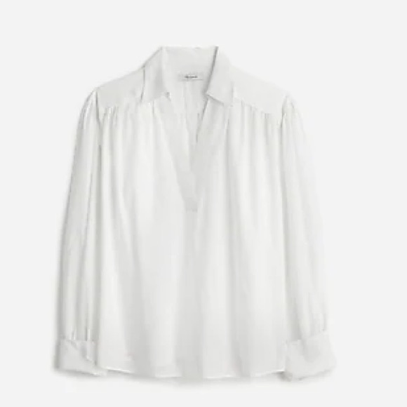 NWT Madewell Easy Long-Sleeve Popover Shirt - Picture 6 of 6